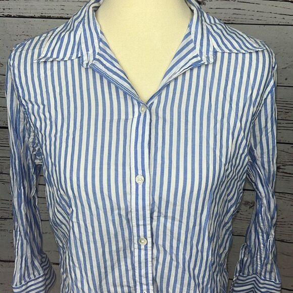 American Living Striped Button Down Top - Picture 2 of 5